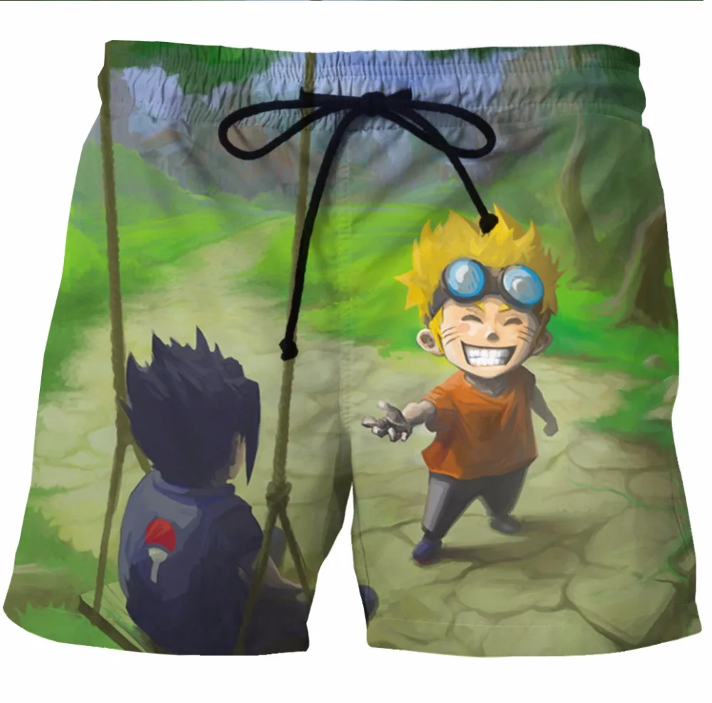 2018 summer new fashion 3D men s Naruto praint casual wear pants with pocket Quick Drying