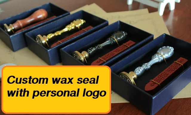 Kopen Aangepaste Wax Stempel in geschenkdoos met wax, Retro Stijl Zegelwaszegel set, Deluxe Gift set 26 alphets, Groet woorden voor kiezen