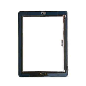 

50Pcs/lot Touch Screen Glass Digitizer Assembly for iPad 3/ 4 with home button+ Adhesive Glue Sticker Replacement Repair Parts
