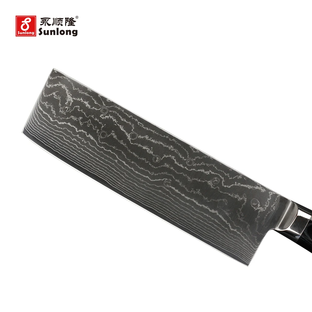 Sunlong 6 5 дюймовый нож шеф повара 67 слоев Дамасская сталь Gyuto высокопрочный для