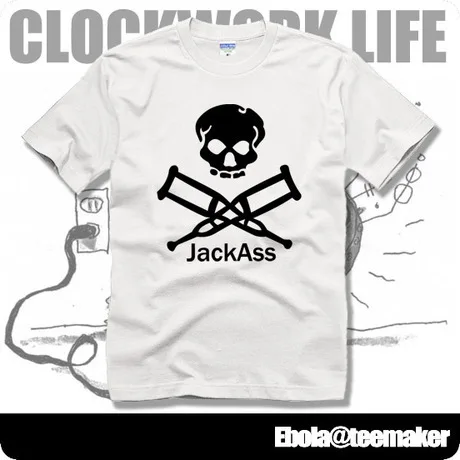 SexeMara new 2017 jackass Dumbass funny show Syringe plus size loose summer sitcom men male man short-sleeve T-shirt |