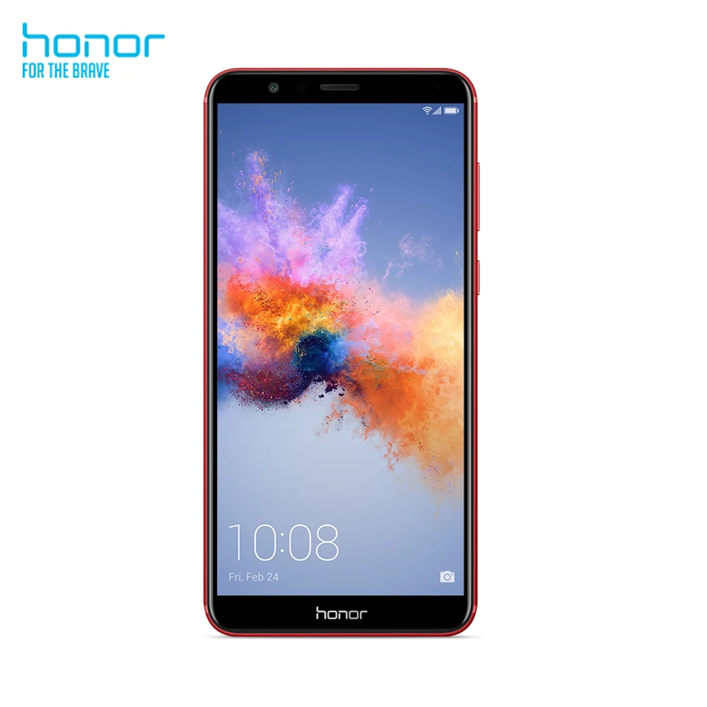 Honor 7X, 15,1 см (5,93 "), 4 ГБ, 64 ГБ, 16 МП, Android 7,0, черный, красный