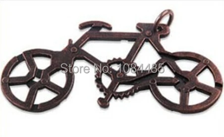 Metal Bike Puzzle Game Classic Zinc alloy IQ brain teaser Mind Puzzles Game Gift