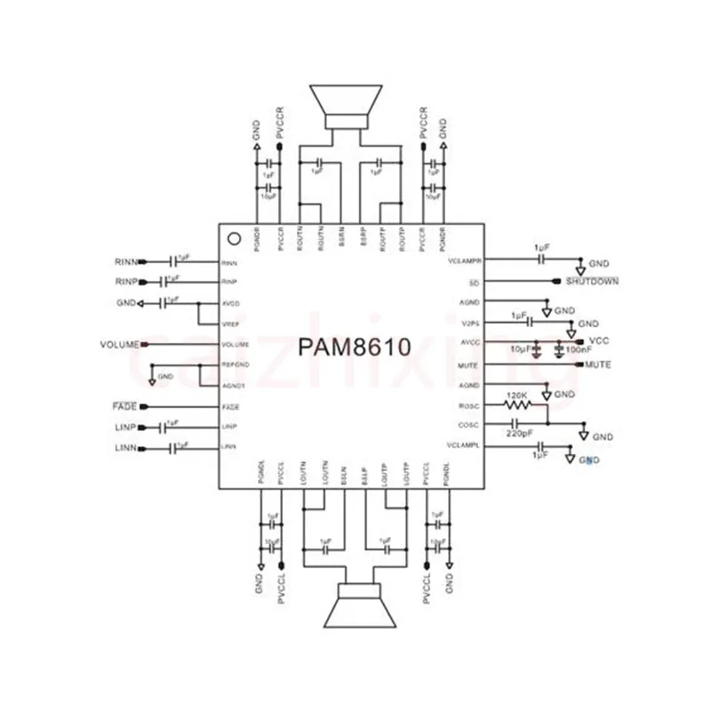 10 шт. PAM8610 цифровой усилитель мощности 2x15 Вт двухканальный стерео мини-усилитель мощности класса D