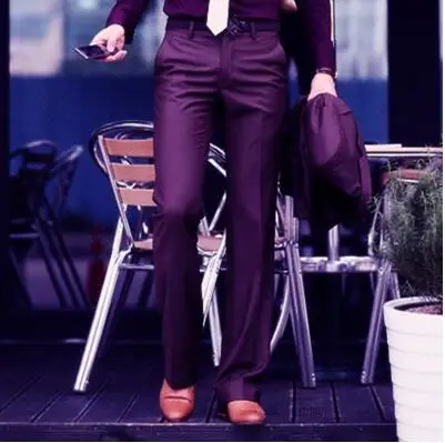 Мужские расклешенные брюки формальные расклешенные брюки танцевальный костюм брюки размер 28-37 - Цвет: picture color