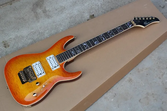 Cheap Top Quality Wholesale Custom Shop 1959 R9 Tiger Flame Electric Guitar Free Shipping