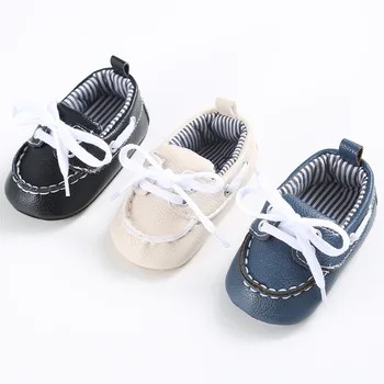 

Best selling PU baby shoes T-type belt baby soft shoes children's boy fashion soft bottom spring and autumn children's shoes