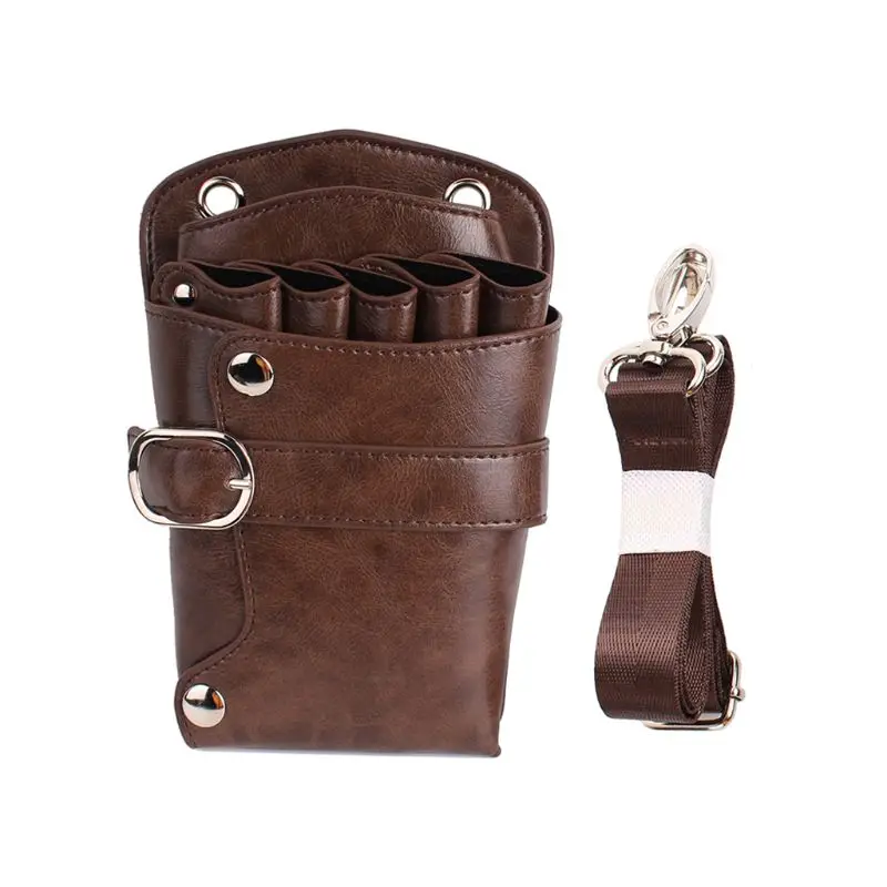 

Professional Barber Waist Pack Hairdressing Tool Leather Salon Scissors Pouch Bag