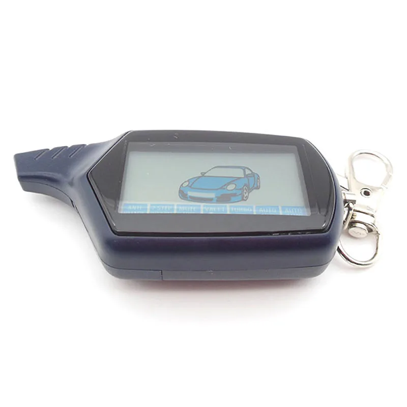 

B6 2-way LCD Remote Control Key Fob Chain For Russian Vehicle Security Two way Car Alarm System Twage Starline B6