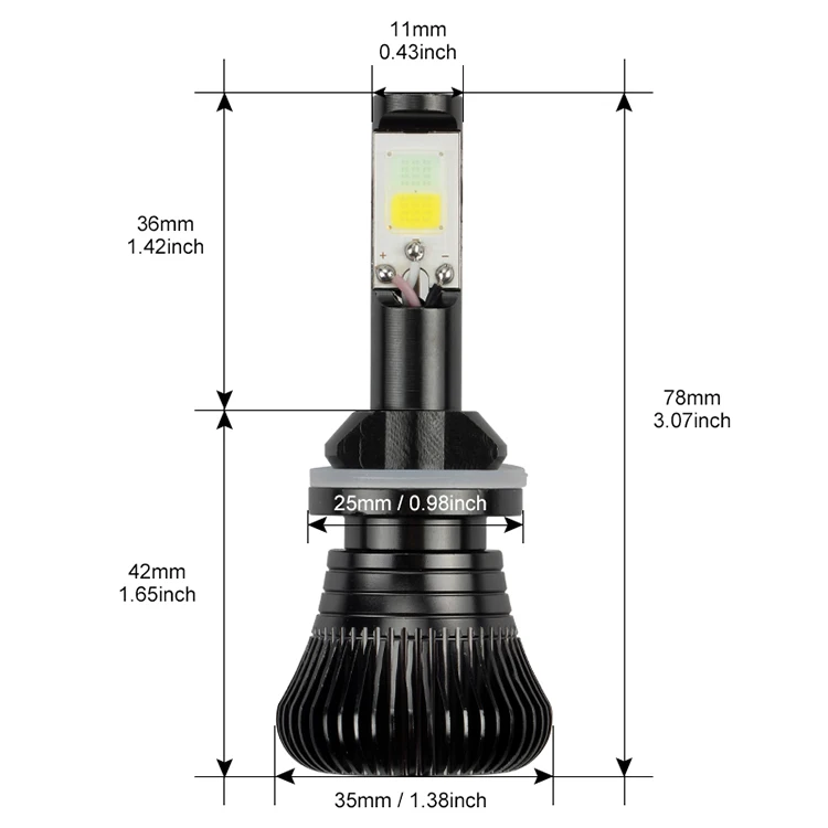 OKEEN 2 шт. 12V 6000k белый 3000k желтый синий двойной Цвет в один светильник тумана Светильник лампы COB светодиодный H1 H4 H7 9005 9006 H8 H11 для автомобилей