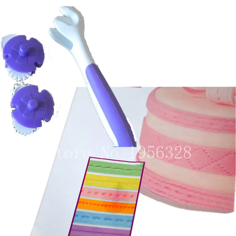 Newest Big Wheel Fondant Cake Roller Embosser Cooking Cake Tools