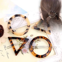 1 шт Леопардовый лягушка модные заколки для волос с геометрическим рисунком Треугольники в чернильную крапинку для заколки для волос для Для женщин украшение для волос Аксессуары для инструментов