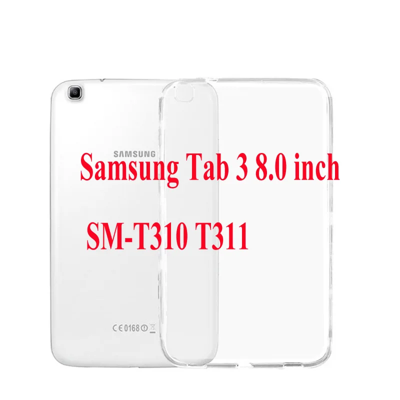 Чехол-книжка из искусственной кожи с поворотом на 360 градусов для samsung Galaxy Tab 3 8,0 T310, чехол для Tab3 8,0 SM-T310/T311, Чехол+ пленка+ ручка - Цвет: TPU