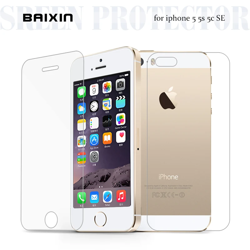 Baixin 2 шт./лот закаленное стекло премиум класса для iPhone SE 5S 5c 5 с защитой от царапин