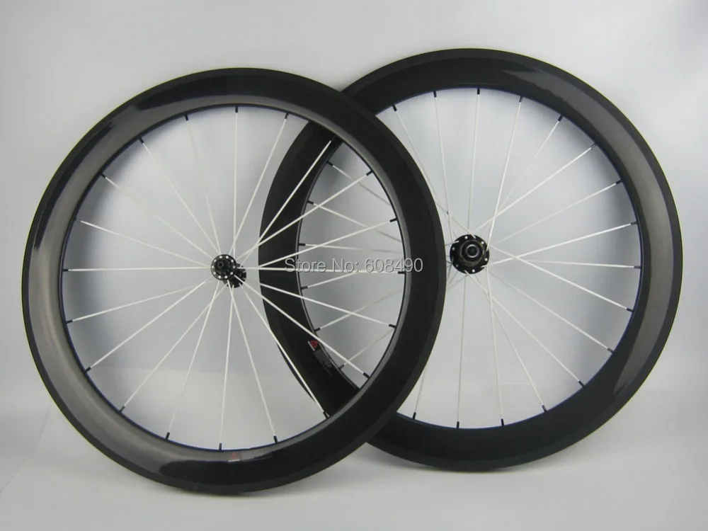 Light Weight 23mm Width 60mm Clincher Road Bike Carbon Wheelset Matte Glossy is Accept Powerway