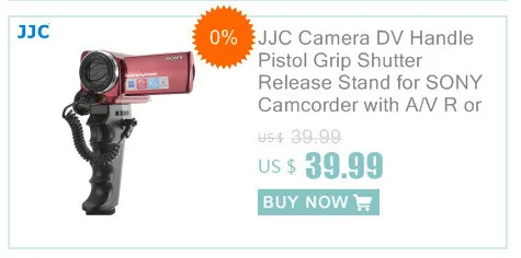 JJC Remote Handle Pistol Grip HR-DV with 2 CABLE for SONY DV Camcorders & BMPCC 