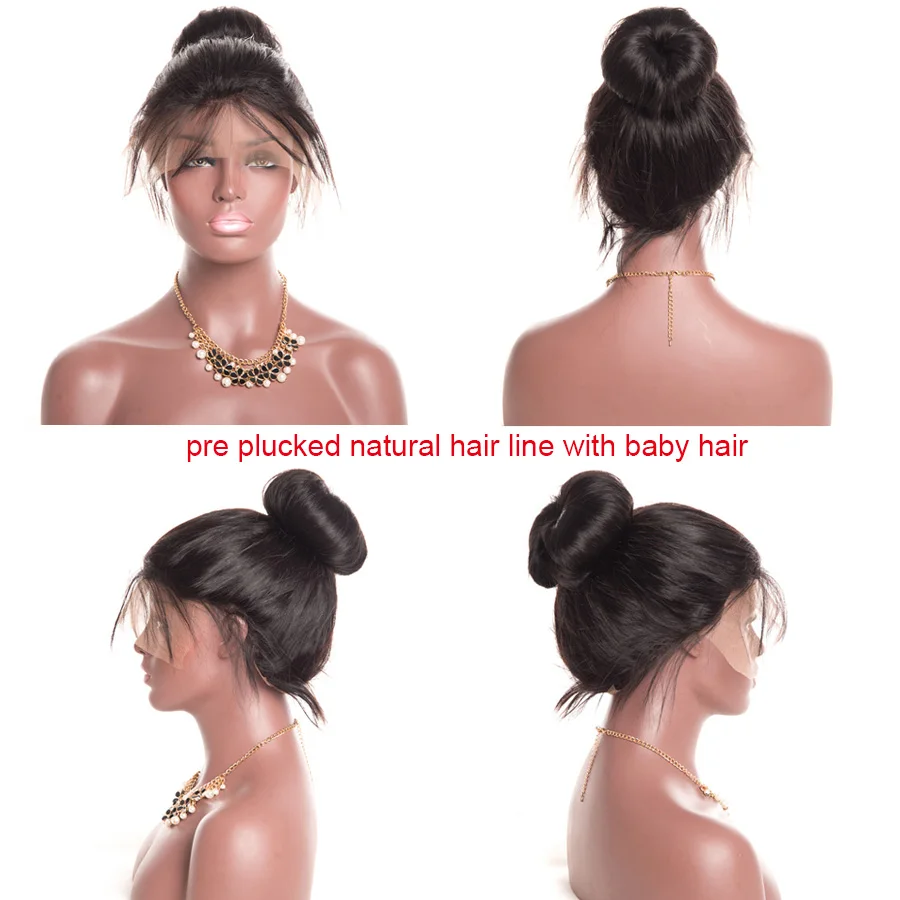 RXY Silky Straight 360 Lace Frontal Wig Pre Plucked With Baby Hair Brazilian Remy Lace Front Human Hair Wigs For Black Women  (7)