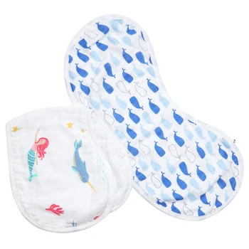 

Muslinlife Bamboo Cotton Baby Bibs Burp Cloth Cotton Bamboo Muslin Baby Bib Soft Bandanas Bibs For 0-5Year Kids Towel Scarf