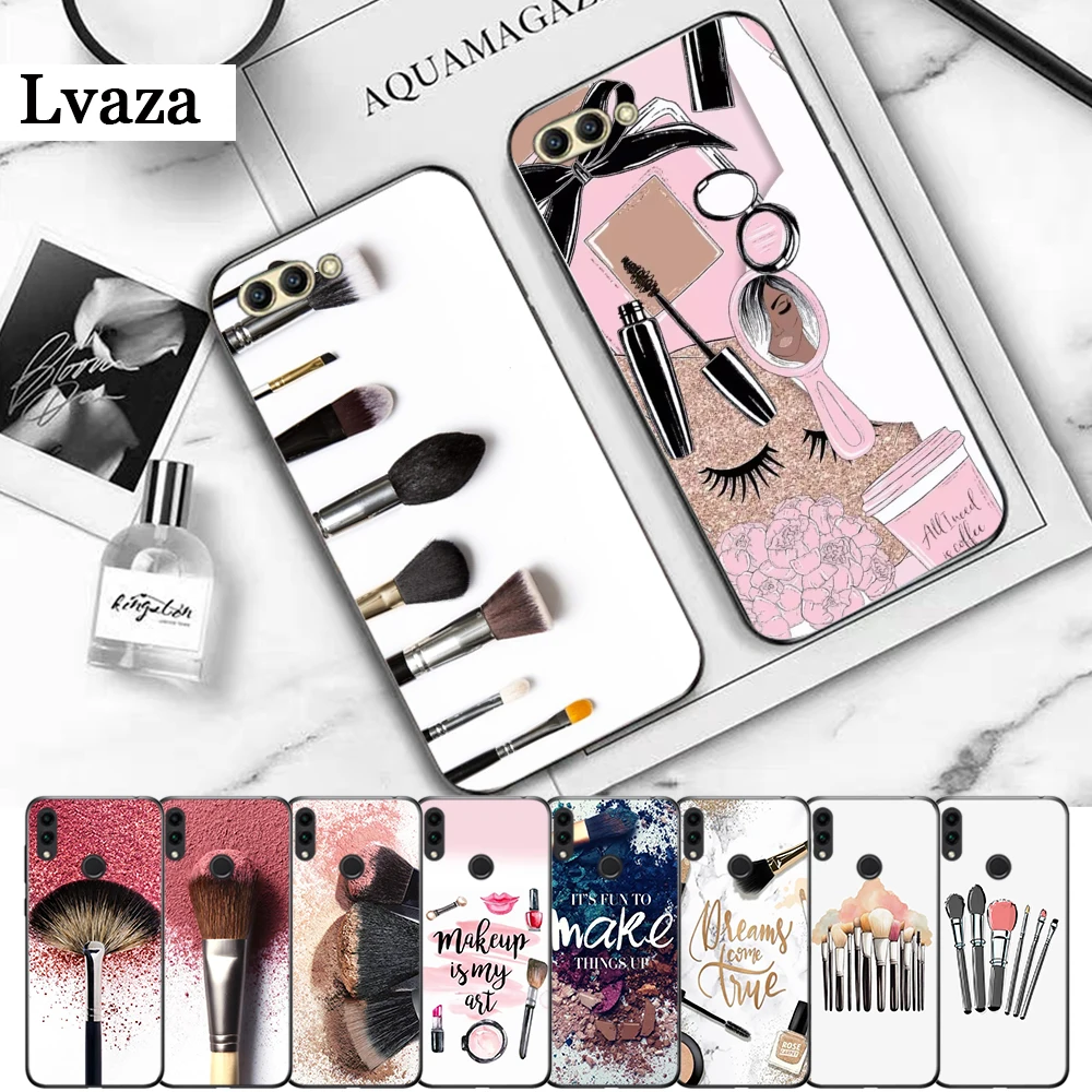 

Lavaza Beautiful girl's makeup brush painting Silicone Case for Huawei Honor 6A 7A 3GB Pro 7X 8 Lite 8X 8C 9 Note 10View 20 9X
