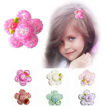 Заколки для волос для девочек, стразы для укладки волос, цветные заколки, заколки для волос с милым цветком, заколки для волос для маленьких детей и женщин