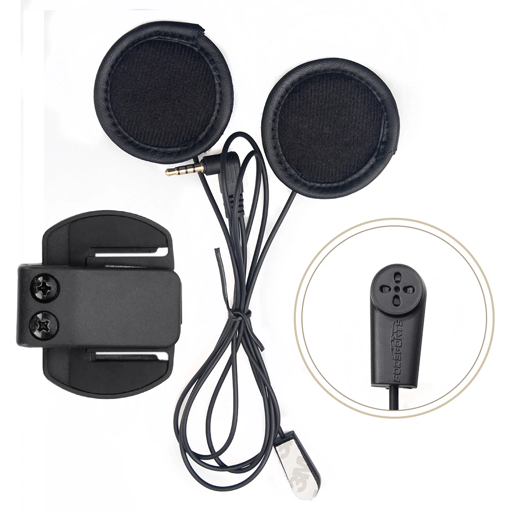 V6 Headphone Soft Earphone Microphone Clip Work for V6 V4 Motorcycle Helmet Bluetooth Intercom Moto bt Interphone Headset