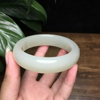 

J49#Hetian Yuqing sea material bracelet, warm and delicate