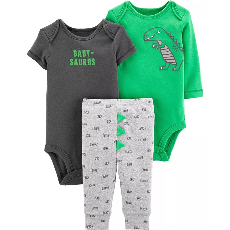 Комплект одежды для маленьких мальчиков; летний Боди с короткими рукавами; комплект одежды для новорожденных девочек с рисунком медведя; осенняя одежда для младенцев; Длинные боди; одежда для маленьких девочек