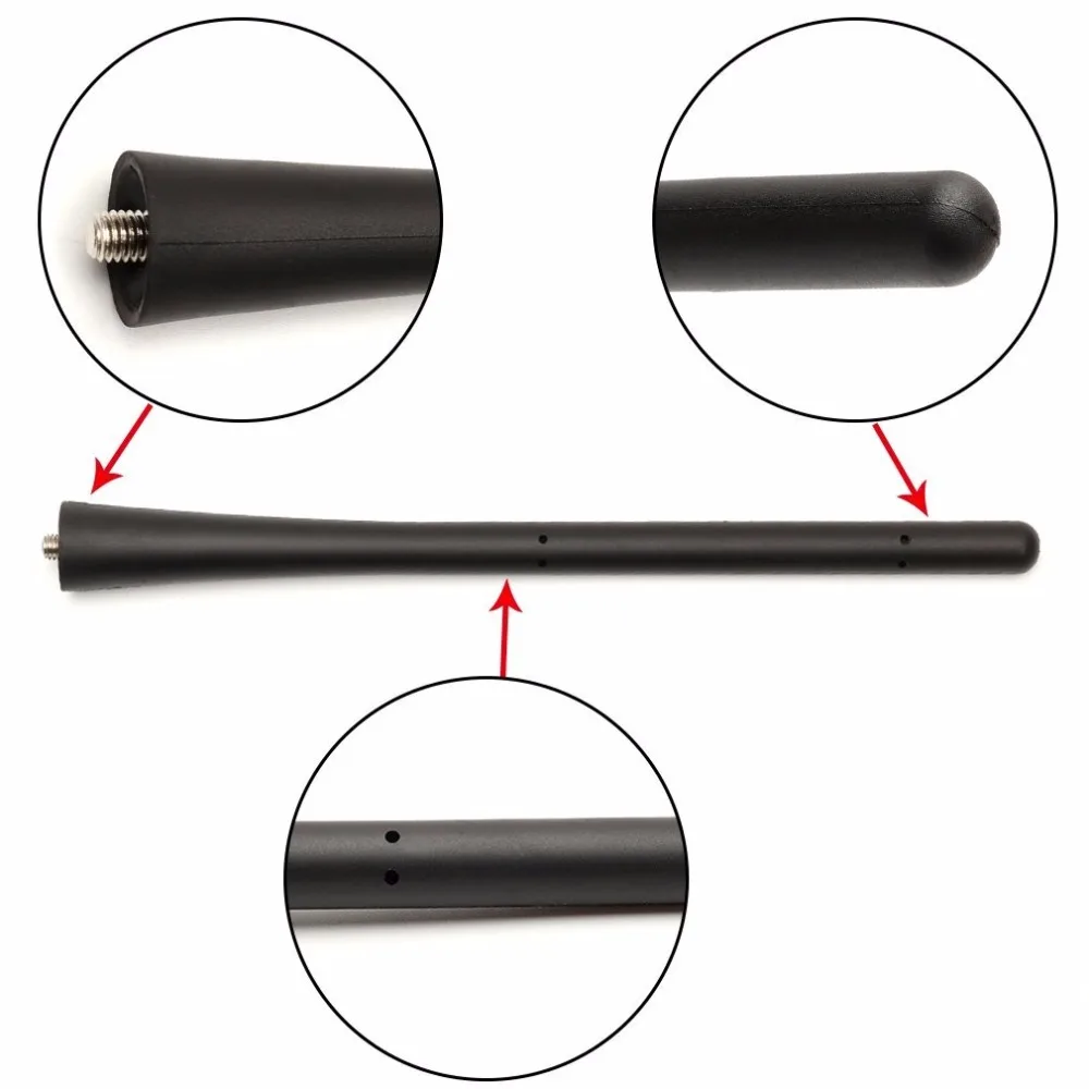 3.6/'/' Black Rubber Antenna Roof Base Mast For 2002-2009 Mitsubishi Lancer