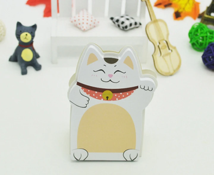 Милый счастливый кот блокнот студенческий меморандум Kawaii подарок канцелярские школьные планировщик поставки наклеек 1 шт