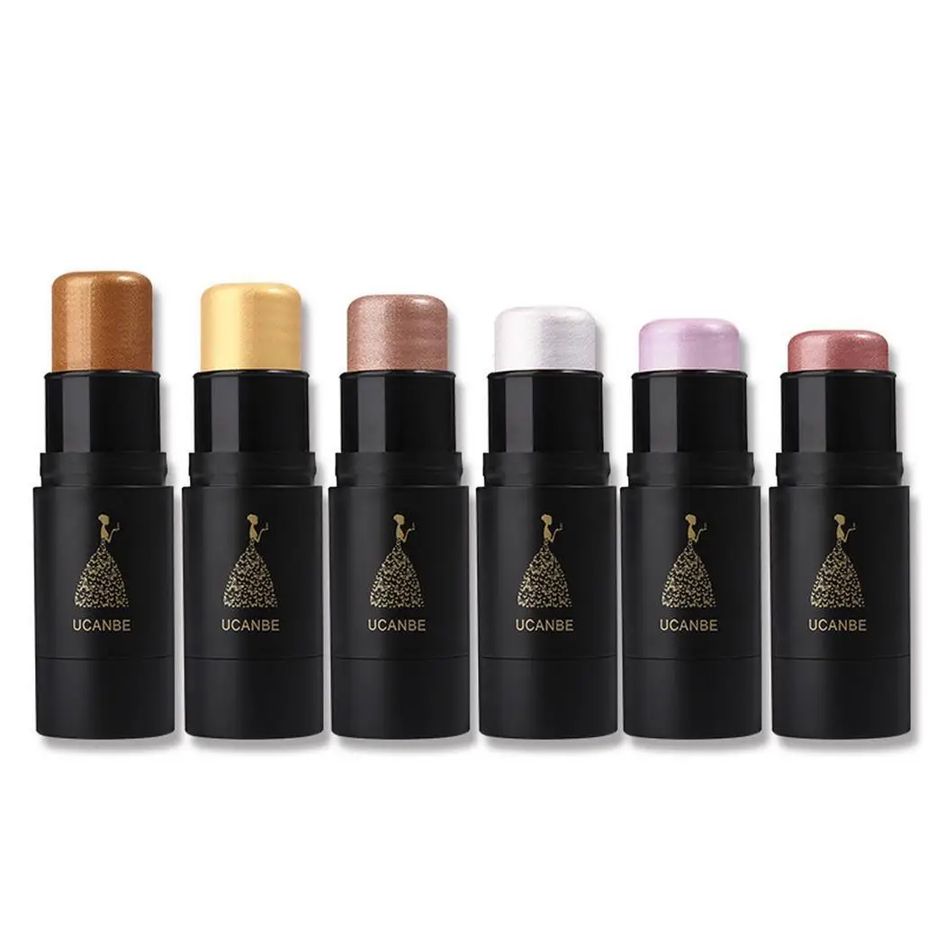 6 цветов уход за кожей лица 3D контур хайлайтер Bronzer Stick макияж ручка Shimmer скрасить