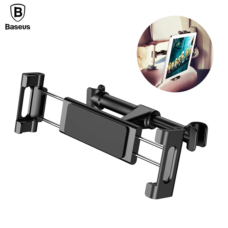 Baseus Car Back Seat Headrest Mount Holder For iPhone X Samsung iPad 360 Degree Bracket Car