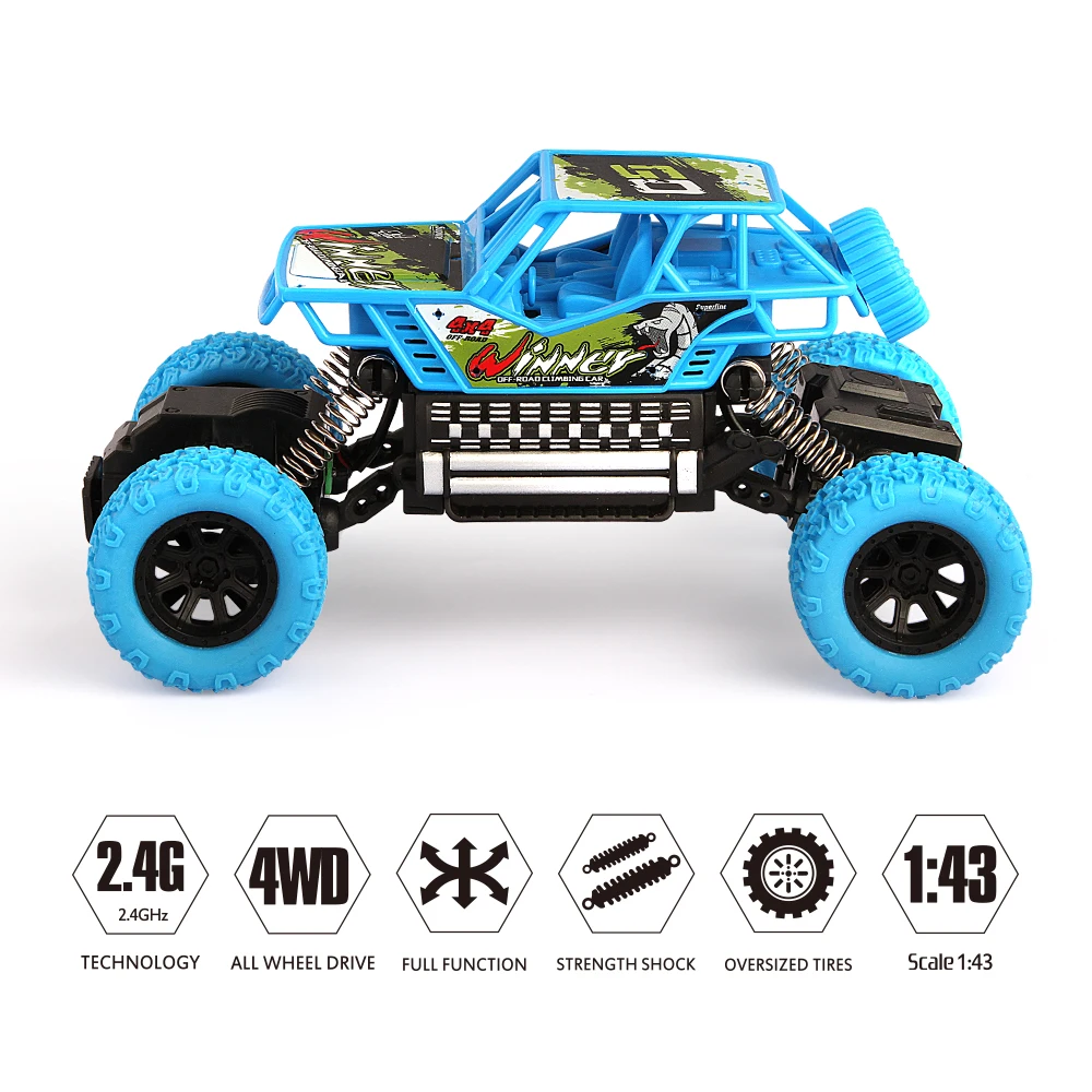 Remote Control Car High Speed Racing Bigfoot RC Car 4WD Toys 4CH Vehicle Off-Road Truck For Boys Kids Surprise Gift(Blue) Remote Control Car High Speed Racing Bigfoot RC Car 4WD Toys 4CH Vehicle Off-Road Truck For Boys Kids Surprise Gift(Blue)
