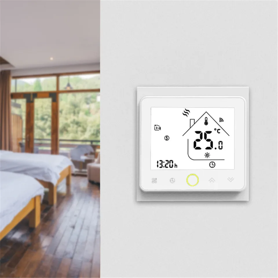 WiFi умный термостат с сенсорным управлением регулятор температуры для воды/Электрический пол Отопление воды/газовый котел Tuya приложение