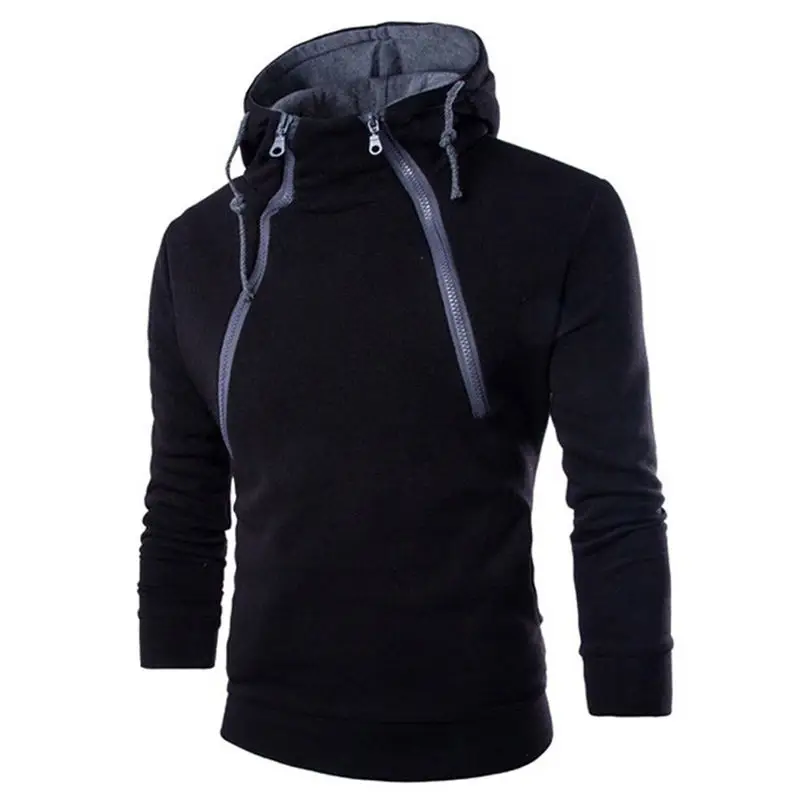 2018 Autumn Winter Sweatshirt Men's Casual Long Sleeve Patchwork Hoodie Hooded Sweatshirt Top Tee Outwear Blouse F#N07 (2)