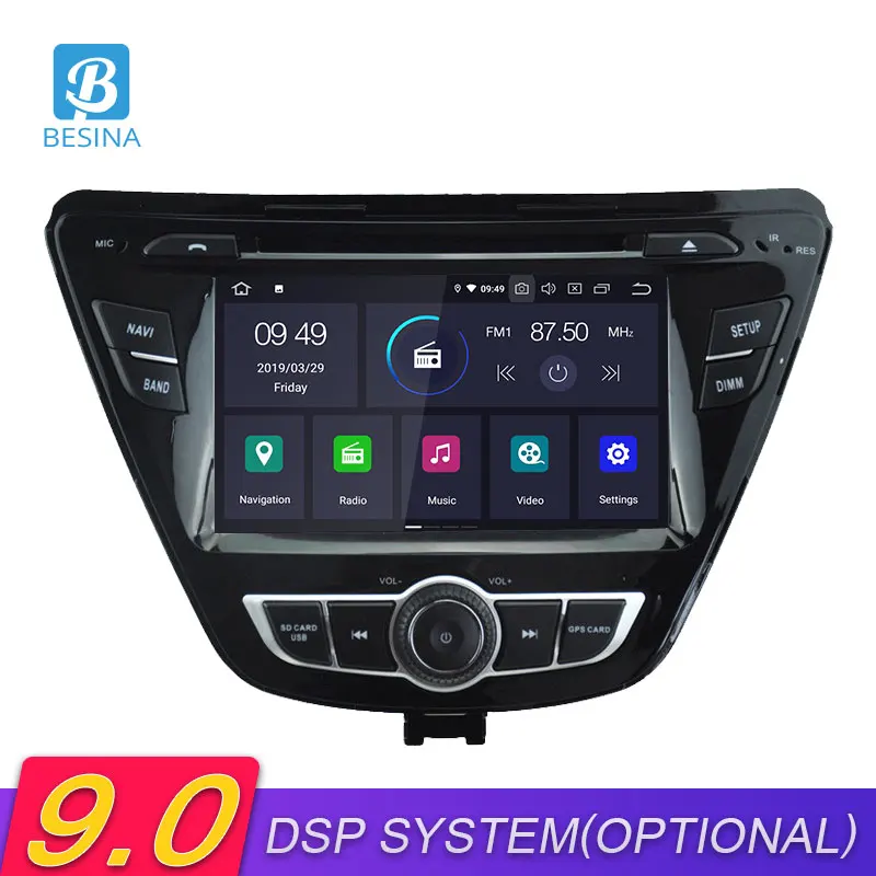 

Besina Android 9.0 Car DVD Player For HYUNDAI ELANTRA 2014 2015 GPS Navigation Stereo Multimedia 2 Din Car Radio WIFI Autoaudio