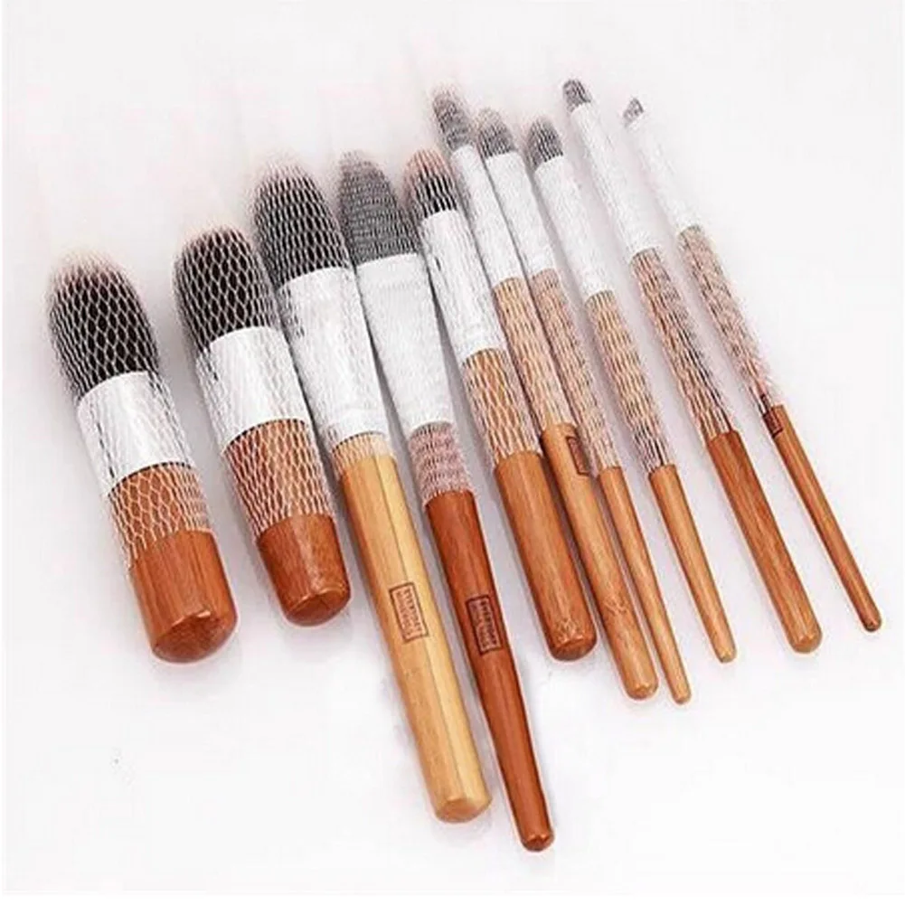 

10 Pcs/set White Make Up Cosmetic Brushes Guards Most Mesh Protectors Cover Sheath Without Brush