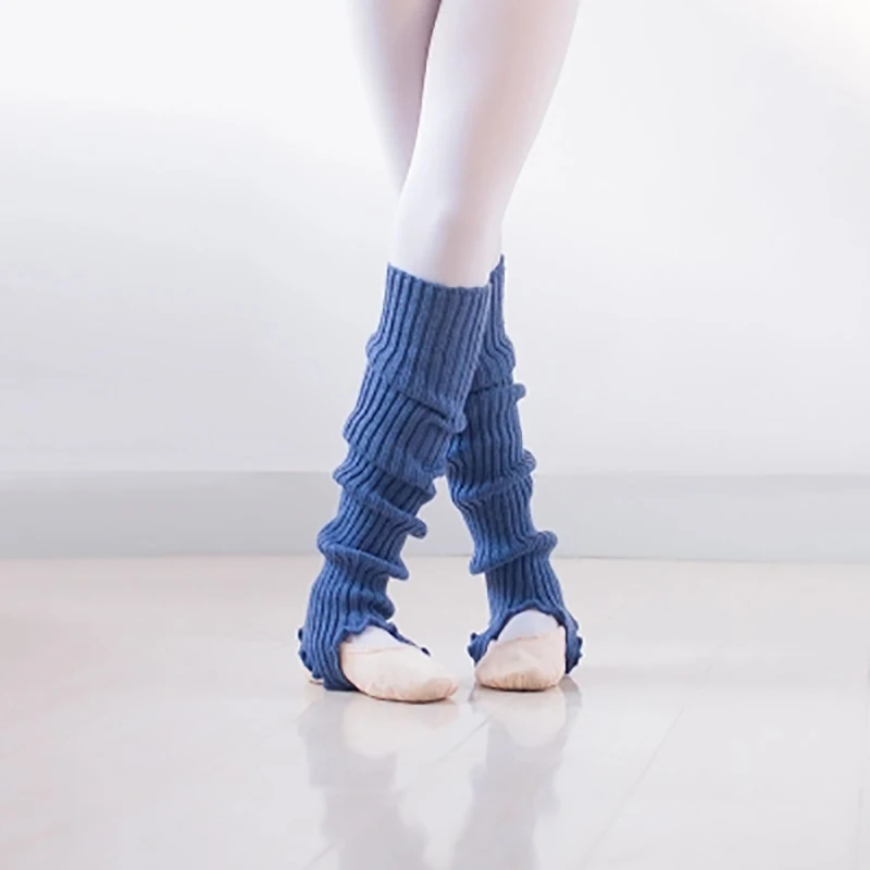 Хорошее качество девушки профессиональные танцевальные носки женский балет латинский современный танец трикотажные гетры женские зимние спортивные носки - Цвет: blue