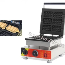 110 V Электрический 6 шт квадратный для приготовления бельгийских вафель палка вафельница машина из нержавеющей стали коммерческий антипригарный