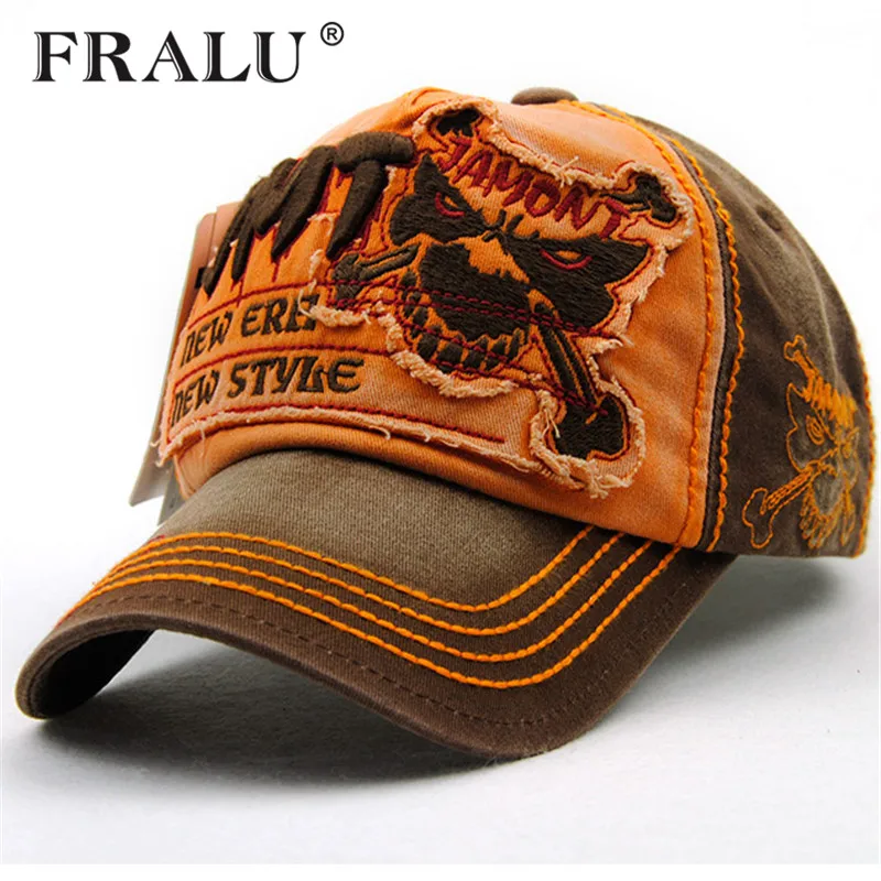 FRALU العلامة التجارية الرجال البيسبول قبعات أبي Casquette النساء Snapback قبعات القبعات العظام للرجال الأزياء خمر Gorras إلكتروني قبعة قطنية