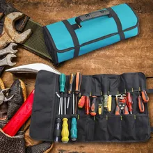 Холст карман гаечный ключ инструмент Roll Up хранения сумки Организатор сумка инструмент
