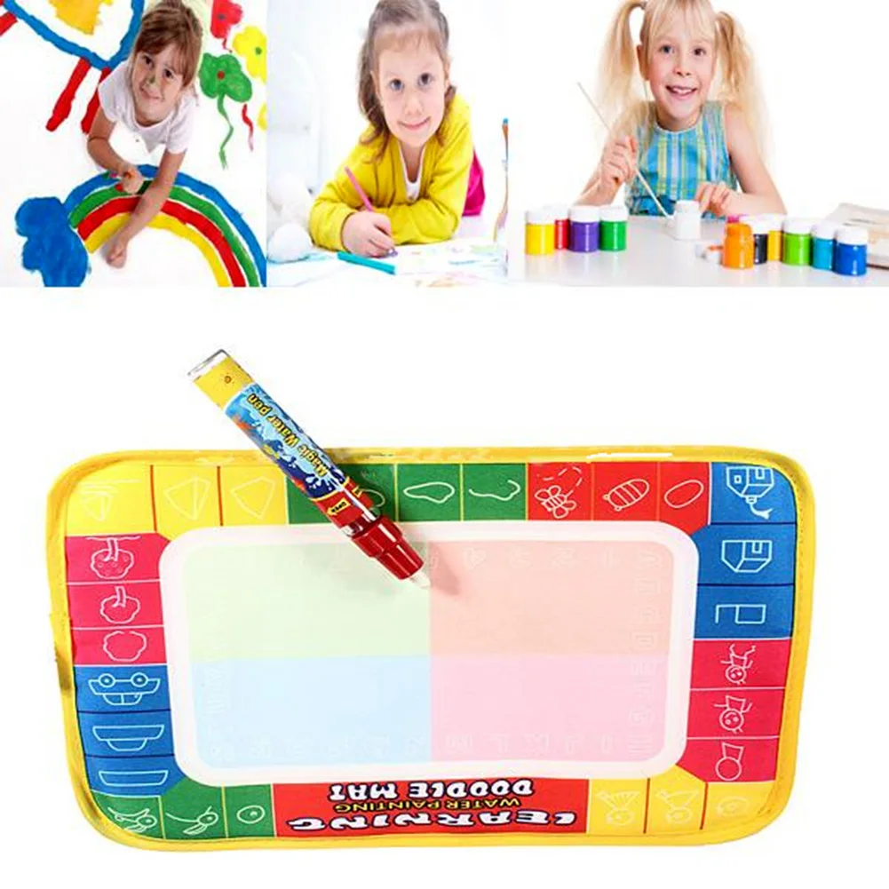 Children Drawing Toys Baby Kids Painting Educational Water Writing Toy Mat Board with Magic Pen 29x19cm | Игрушки и хобби