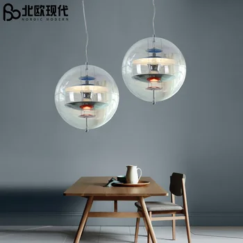 

danish design replica Nordic pendant light glass ball buffet UFO round hanging light dining room living room bar hanging light