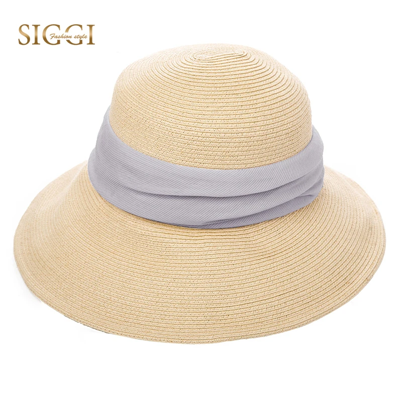 SIGGI Straw Beach Sun Hats Summer For 