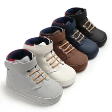 Baby Soft Sole Anti-skid PU Leather Shoes Infant Boy Girl Boots Toddler Moccasin 0-18M New Fashion