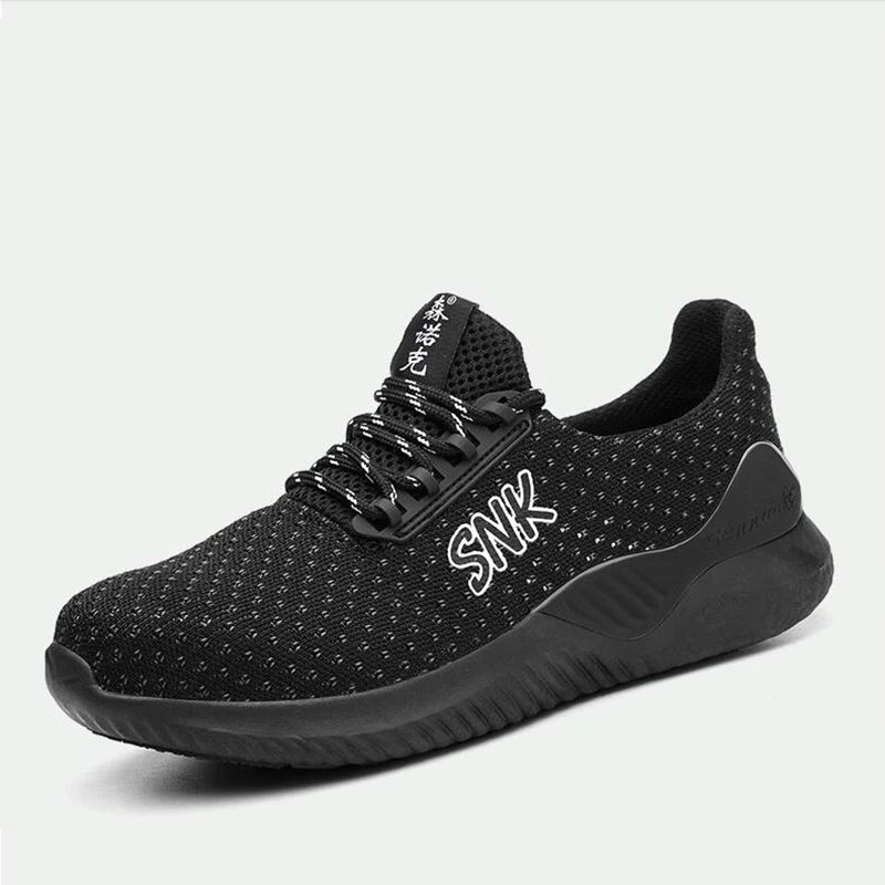 

man plus size steel toe cap working safety shoes warehouse worker builder shoe breathable mesh summer sneaker security boots men