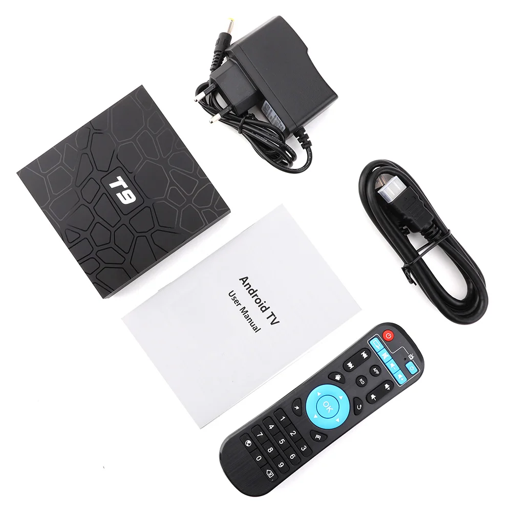 Android 8 1 VONTAR T9 ТВ коробка 4 Гб 64 RK3328 ядра USB3.0 H.265 HEVC 1080 p Wi Fi 5 ГГц BT4.0 Youtube Декодер
