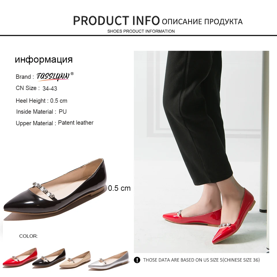 Туфли женские из лакированной кожи без застежки размеры 34 43|slip on|women flatwomen flat shoes |