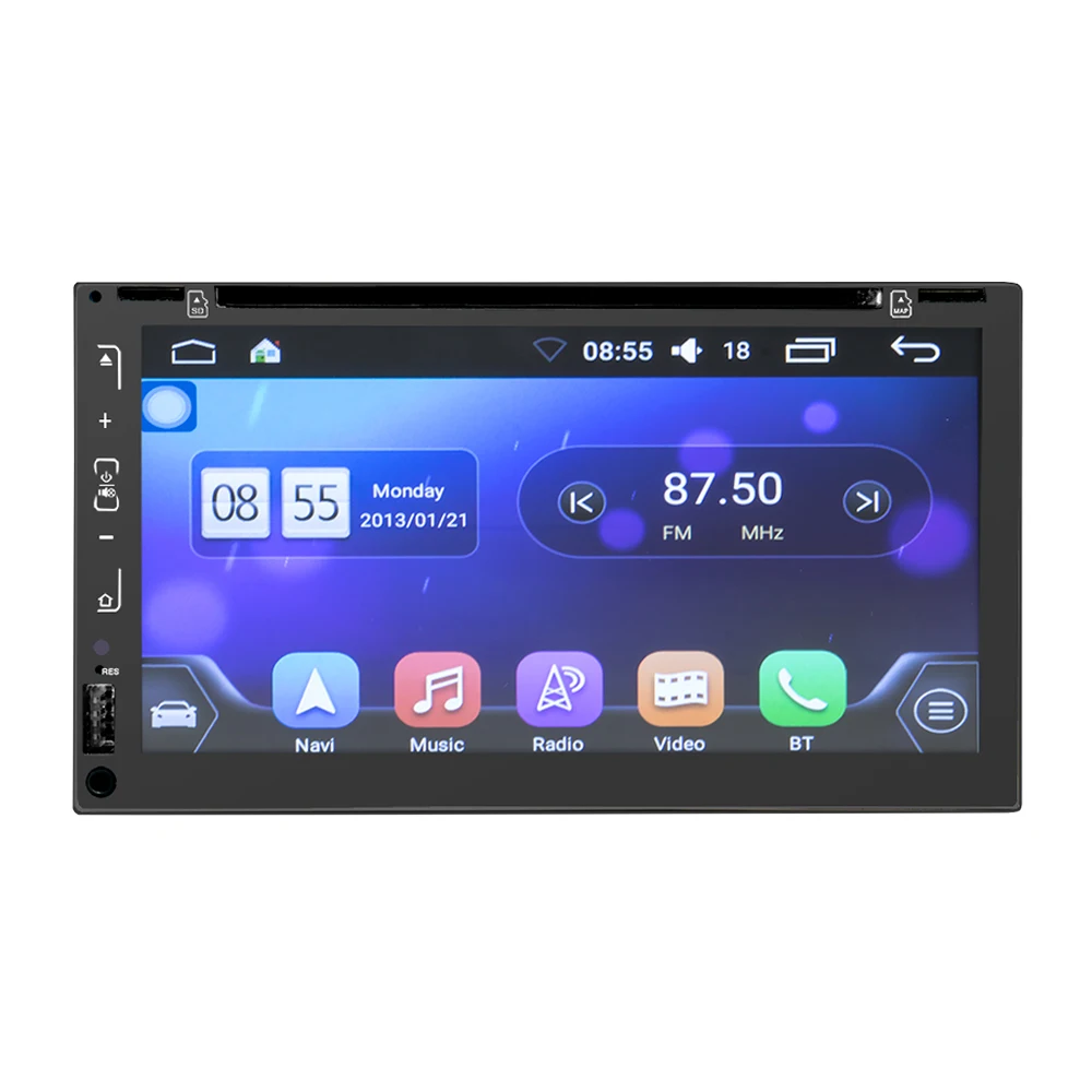 Best universal 2 Din car stereo mp5 play Android 6.1 DVD Radio Multimedia Player GPS Navigation autoradio music  Rear View Camera 0