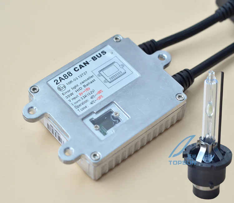 

GZTOPHID Hign quality 35w Hyluxtek 2A88 CAN-BUS ballast and YEAKY D2s D4s Xenon Bulb 4500K 5500K 6500K Car Headlight Kit