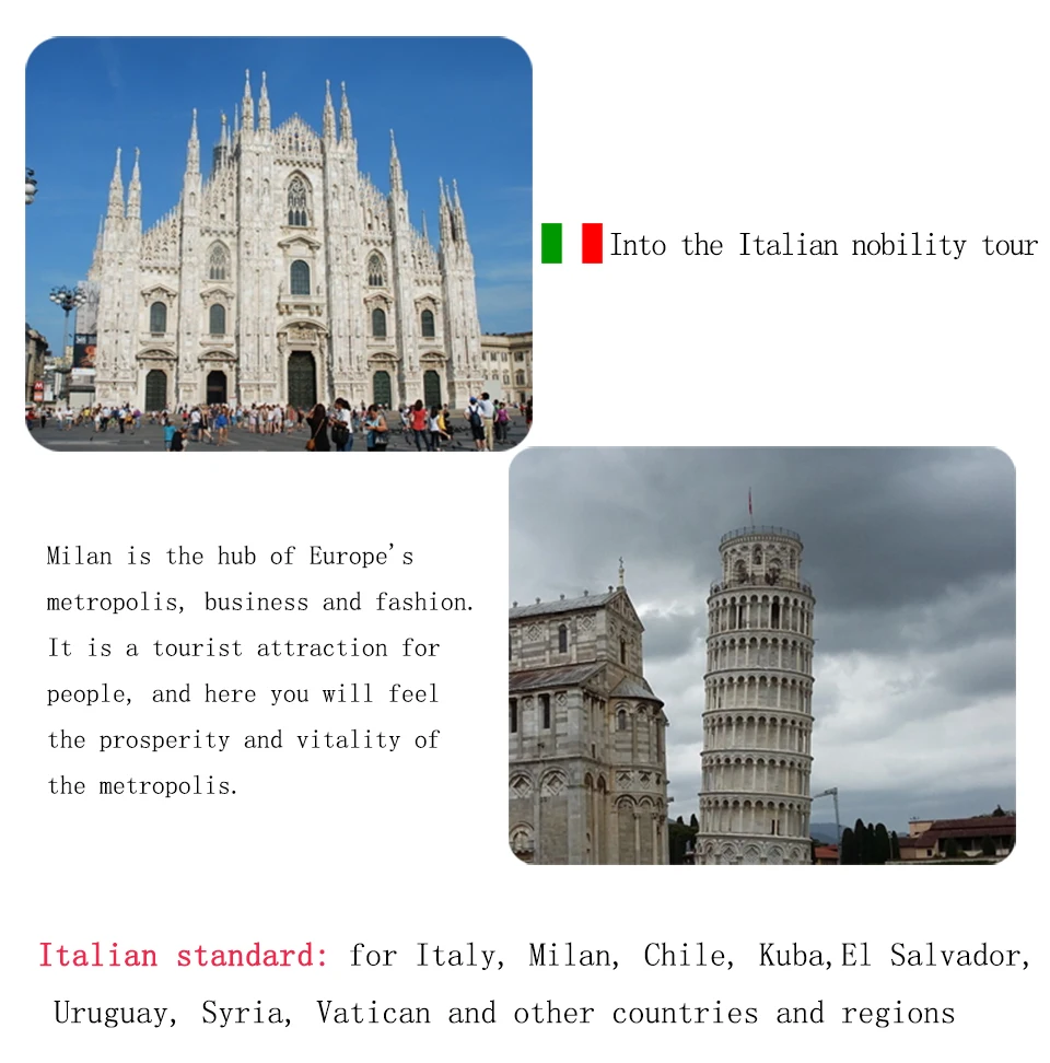 3-pin IT Conversion plug Universal UKUSEUAU to Italy Milan Chile Vatican Italian Travel AC Power Adapter Plug Converter (3)